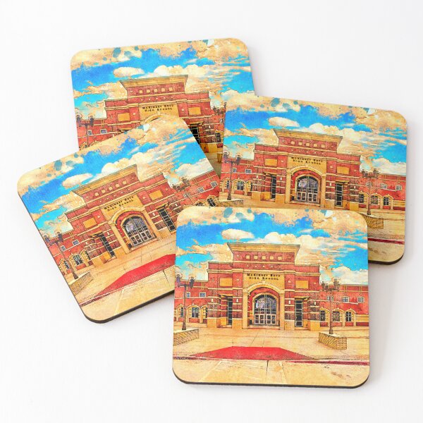 Item preview, McKinney Boyd High School - digital painting with a vintage look designed and sold by NickoPrints.