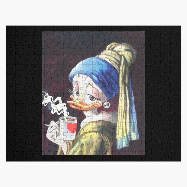 Girl With A Pearl Earring Cartoon Duck Edition Jigsaw Puzzle