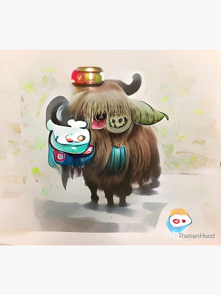 "Yak Spirit" Sticker by RamenHood Redbubble