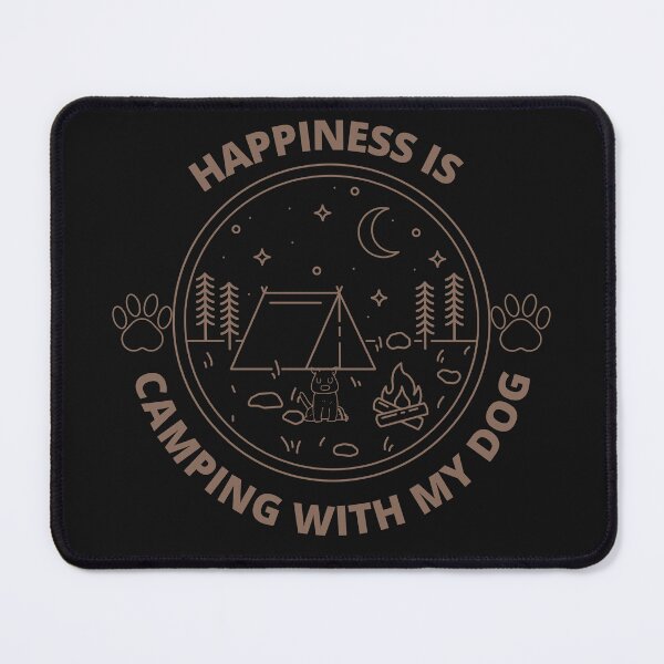 Item preview, Happiness Is Camping With My Dog Quote For Dog And Camping Lovers designed and sold by bestic.