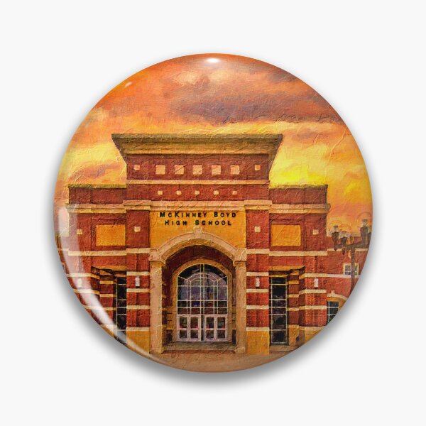 Item preview, McKinney Boyd High School at sunset - digital painting designed and sold by NickoPrints.