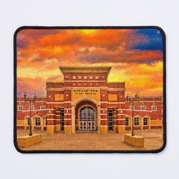 Item preview, McKinney Boyd High School at sunset - digital painting designed and sold by NickoPrints.