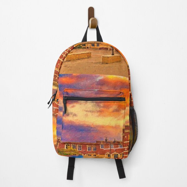 Item preview, McKinney Boyd High School at sunset - digital painting designed and sold by NickoPrints.