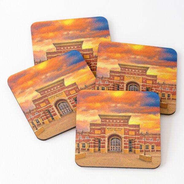 Item preview, McKinney Boyd High School at sunset - digital painting designed and sold by NickoPrints.