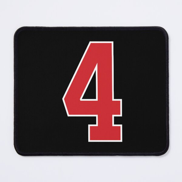 Item preview, Sports Number 4, red black color lucky sport four designed and sold by ArtIsParty.