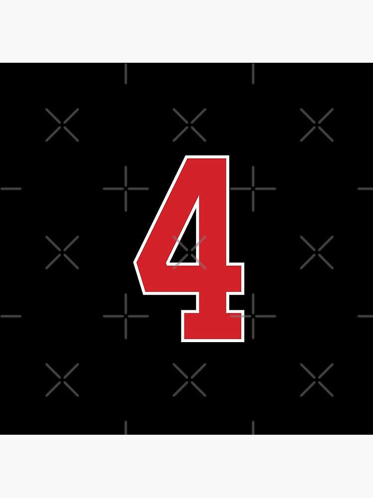 Sports Number 44, red black color lucky sport forty four Poster for Sale  by ArtIsParty