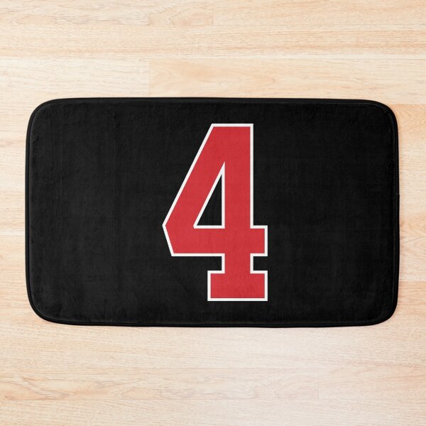 Item preview, Sports Number 4, red black color lucky sport four designed and sold by ArtIsParty.