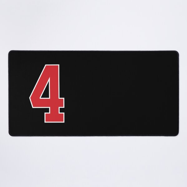 Item preview, Sports Number 4, red black color lucky sport four designed and sold by ArtIsParty.