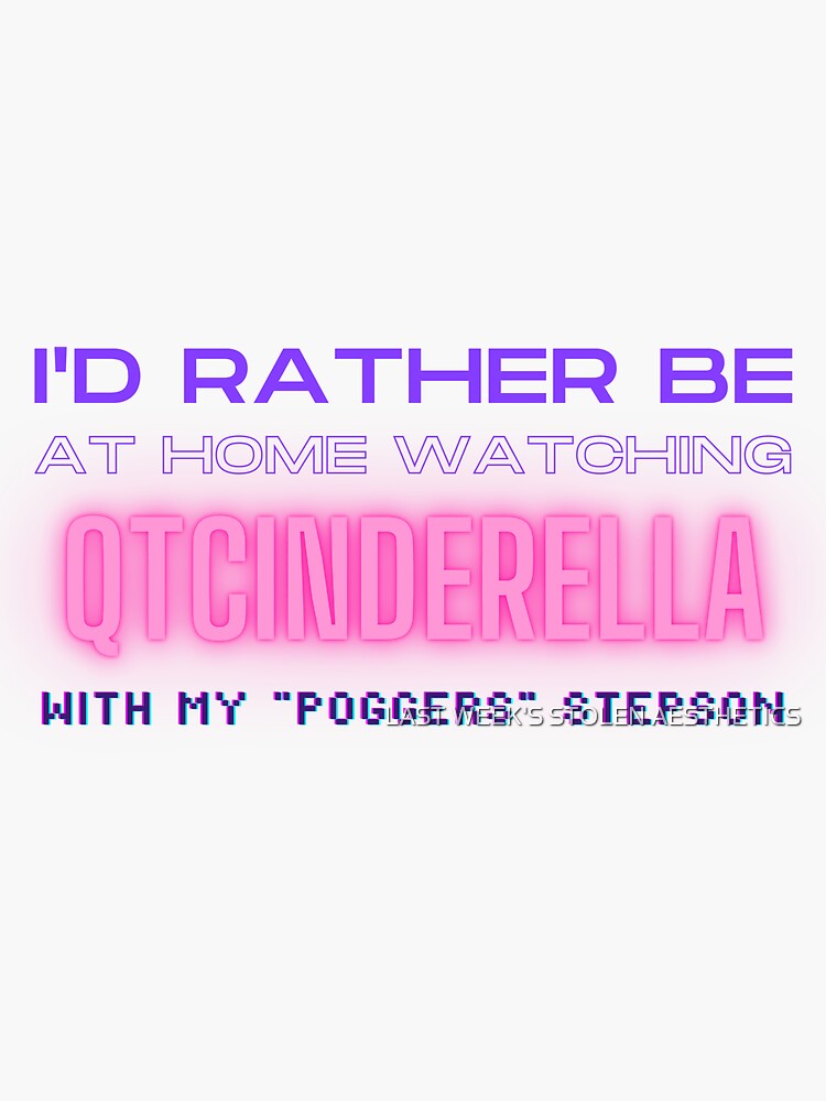 QTCINDERELLA Twitch Streamer Funny Meme Omegalul Sticker for Sale