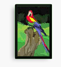 Textured Parrot Canvas Print