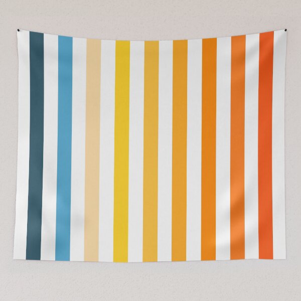 Item preview, Retro Colorful Minimalist Classic Vintage Stripes designed and sold by LiquidWing.