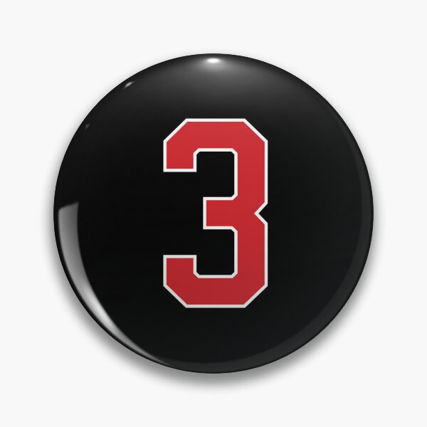 Item preview, Sports Number 3, red black color lucky sport three designed and sold by ArtIsParty.