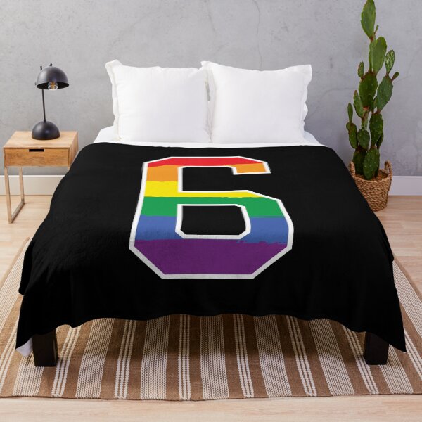 Item preview, Number 6 Rainbow LGBT pride six designed and sold by LoveIsColorful.