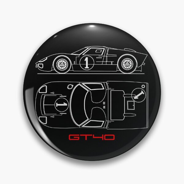 Item preview, The GT40 Blueprint in Black designed and sold by rogue-design.