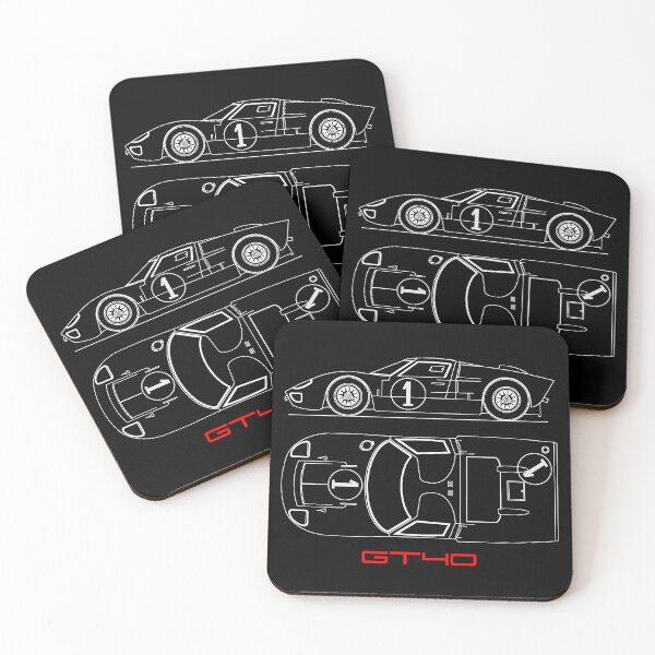 Item preview, The GT40 Blueprint in Black designed and sold by rogue-design.
