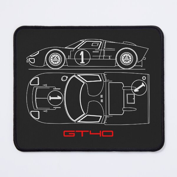 Item preview, The GT40 Blueprint in Black designed and sold by rogue-design.