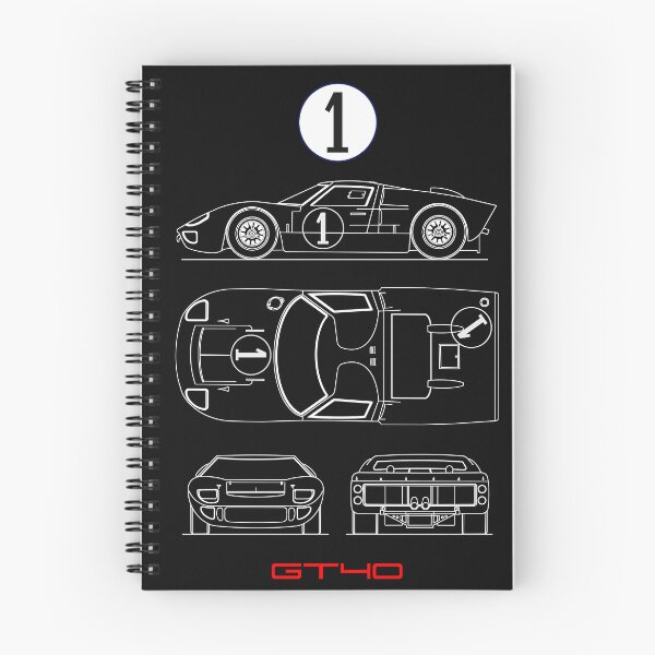 Item preview, The GT40 Blueprint in Black designed and sold by rogue-design.