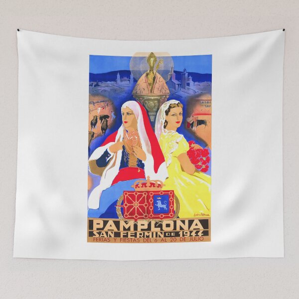 Item preview, 1944 Pamplona Spain San Fermin Festival Poster designed and sold by retrographics.