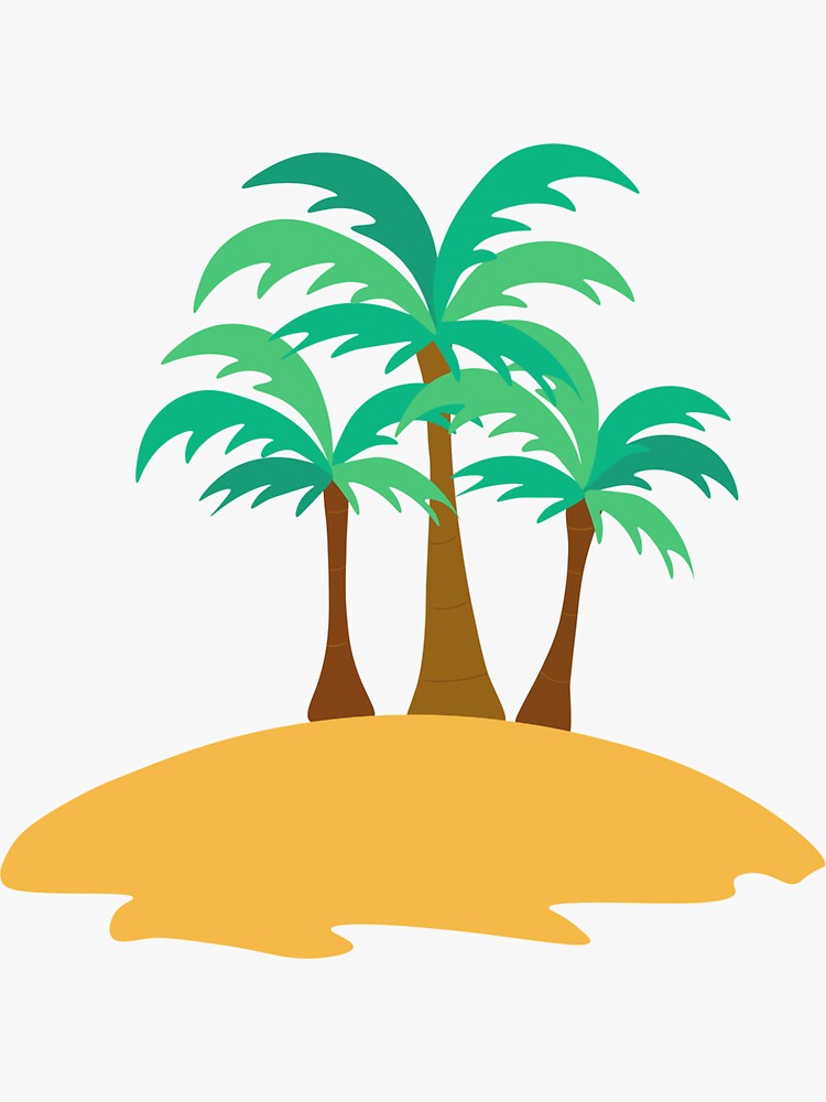 Thumbnail 3 of 3, Sticker, Palm Trees Design by JiggsFashion designed and sold by JiggsFashion.