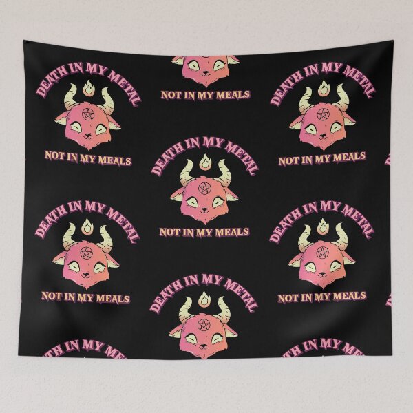 Item preview, Death In My Metal Not In My Meals - Vegan Metalhead designed and sold by SwordsAndCharms.