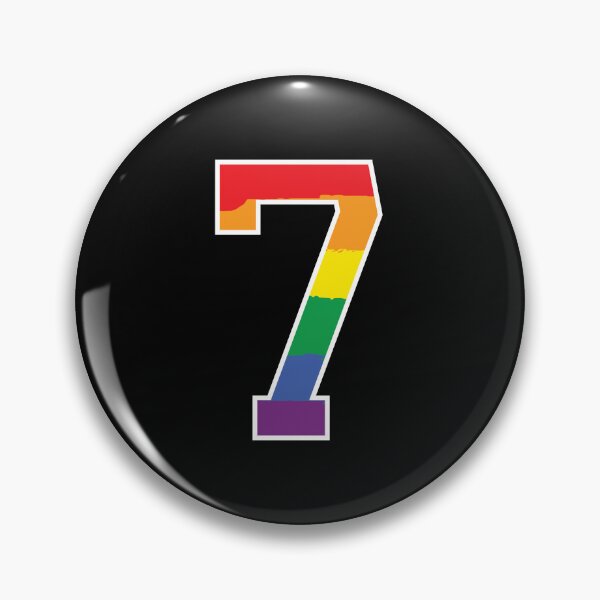Item preview, Number 7 Rainbow LGBT pride seven designed and sold by LoveIsColorful.