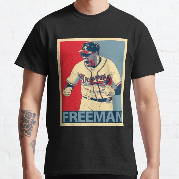 Mens MLB Team Apparel Atlanta Braves FREDDIE FREEMAN Baseball Shirt NAVY