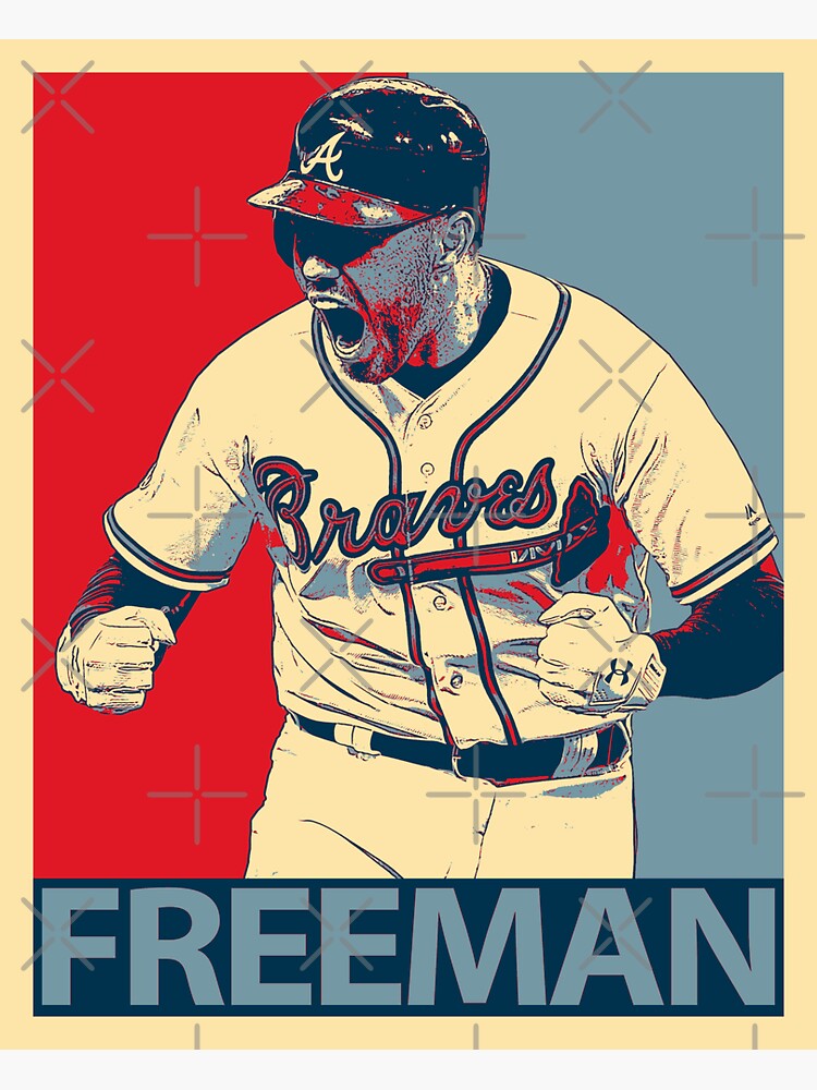 Digital illustration of Braves first baseman Freddie Freeman