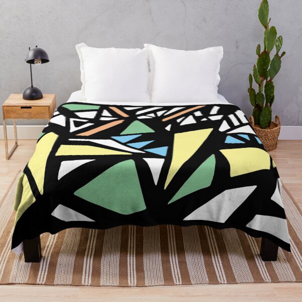 Item preview, Minimal Abstract black and white line art with colorful shapes designed and sold by jeanyun48.