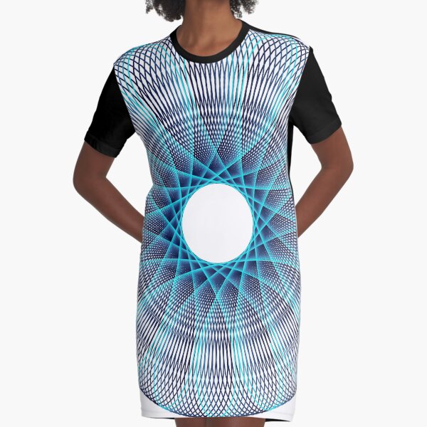 Pretty blue spiro circle Graphic T-Shirt Dress