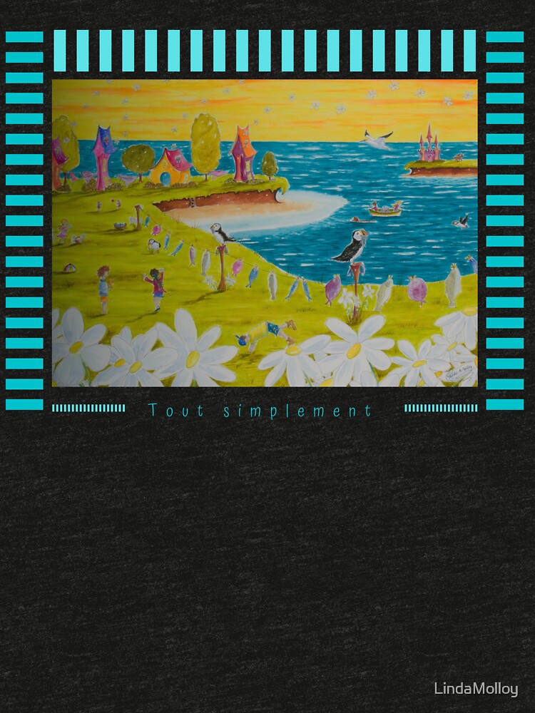 Aperçu 7 sur 7. T-shirt chiné avec l'œuvre Linda Molloy - "Tout simplement" créée et vendue par LindaMolloy.