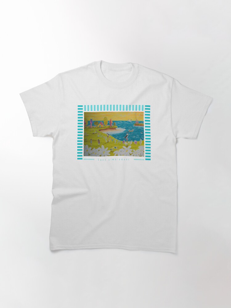 Aperçu 3 sur 7. T-shirt classique avec l'œuvre Linda Molloy - "Tout simplement" créée et vendue par LindaMolloy.