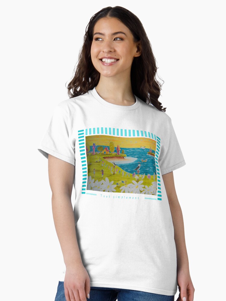 Aperçu 2 sur 7. T-shirt classique avec l'œuvre Linda Molloy - "Tout simplement" créée et vendue par LindaMolloy.