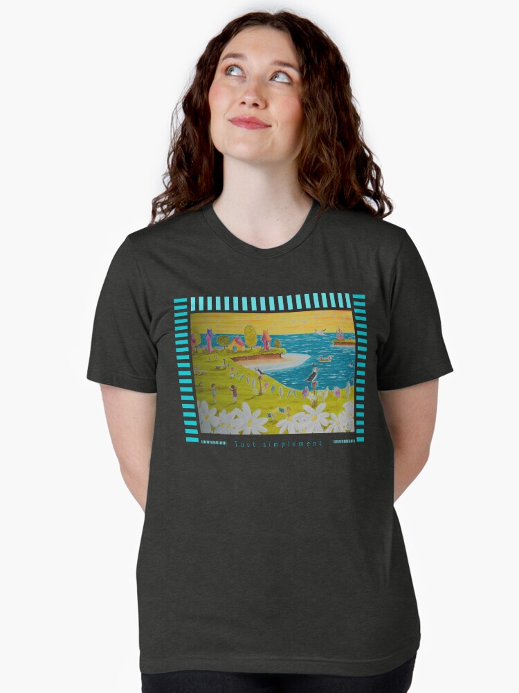 Aperçu 2 sur 7. T-shirt chiné avec l'œuvre Linda Molloy - "Tout simplement" créée et vendue par LindaMolloy.