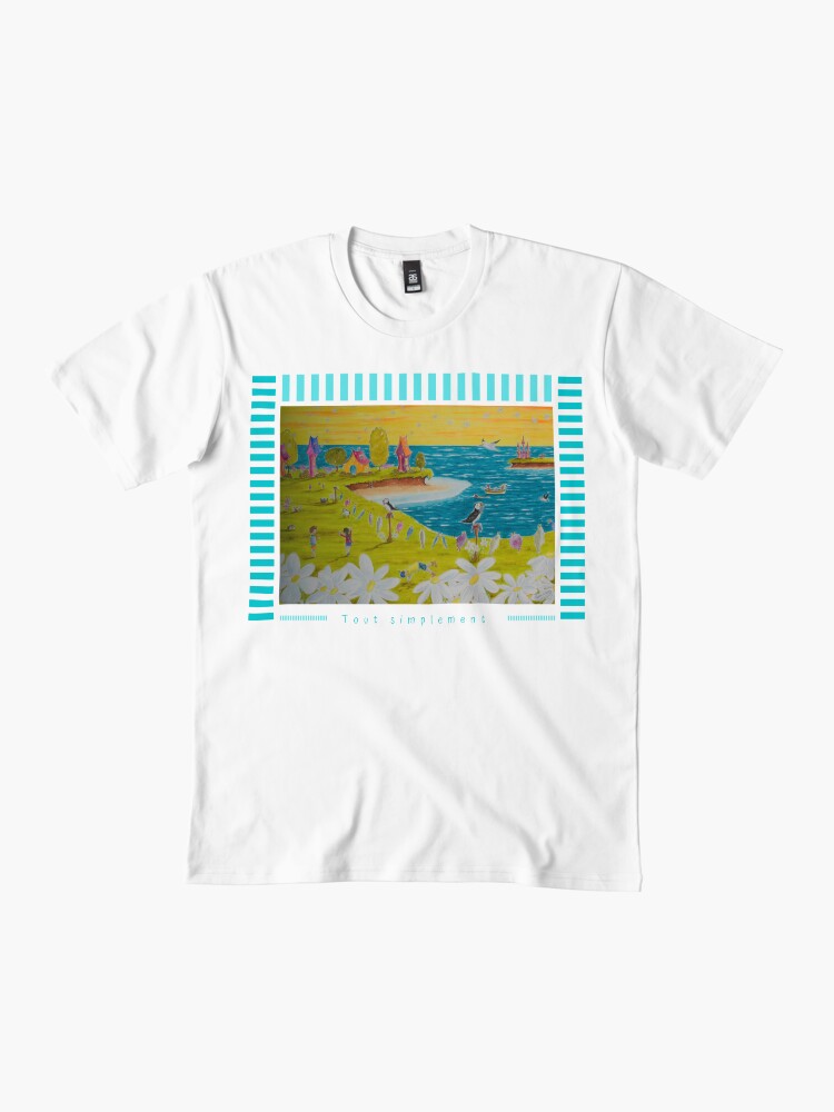 Aperçu 2 sur 4. T-shirt premium avec l'œuvre Linda Molloy - "Tout simplement" créée et vendue par LindaMolloy.