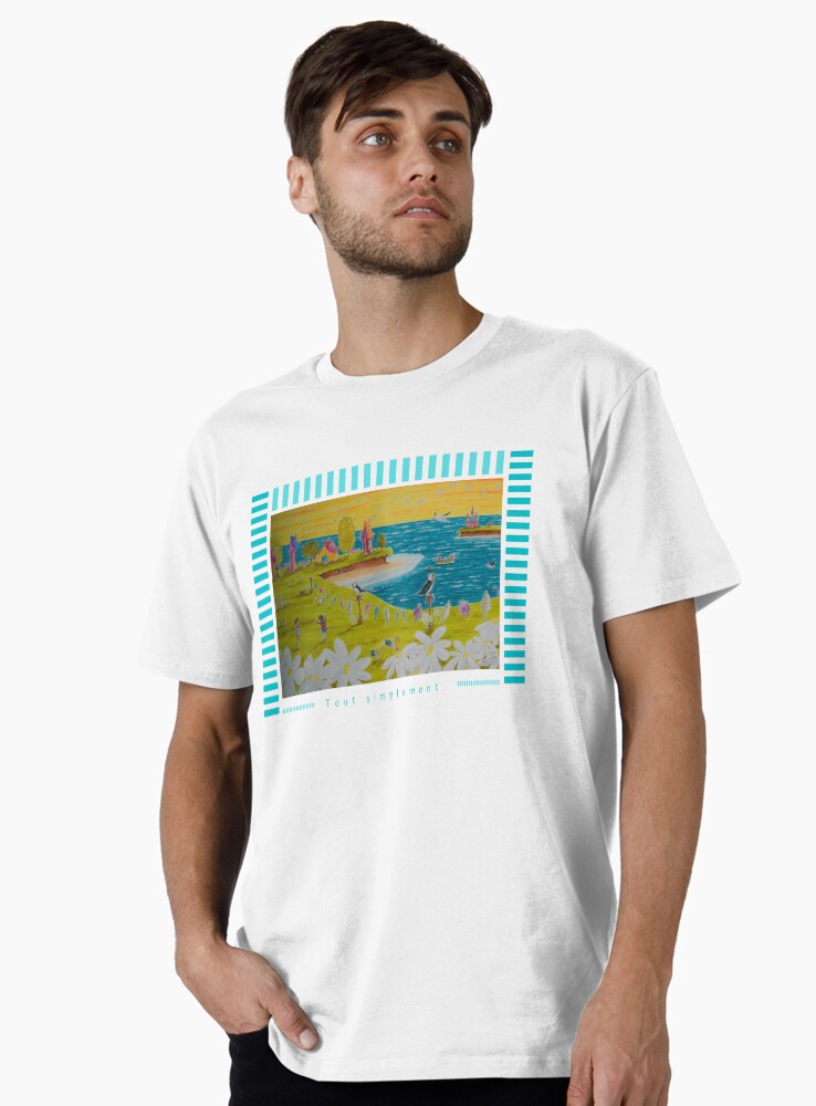 Aperçu 1 sur 4. T-shirt premium avec l'œuvre Linda Molloy - "Tout simplement" créée et vendue par LindaMolloy.
