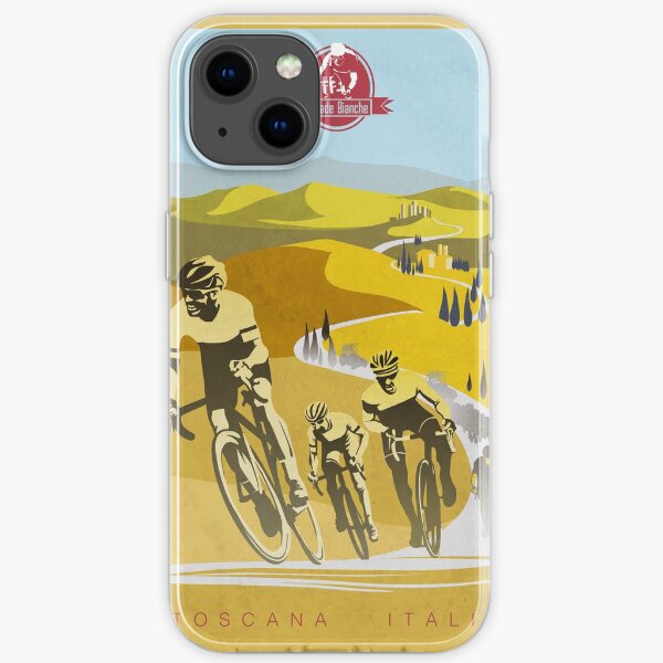 Strade Bianche Retro Cyclisme Art Coque souple iPhone