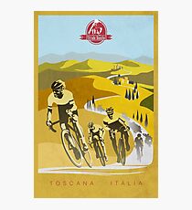 Lámina fotográfica Strade Bianche Retro Cycling Art