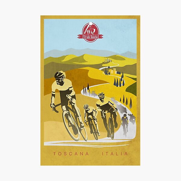 Item preview, Strade Bianche Retro Cycling Art designed and sold by SFDesignstudio.