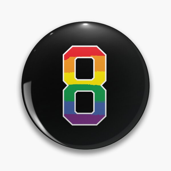 Item preview, Number 8 Rainbow LGBT pride eight designed and sold by LoveIsColorful.