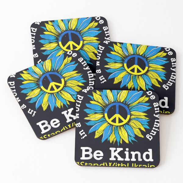 Item preview, Sunflower Ukrainian Flag Be Kind Stand With Ukraine designed and sold by DeannaMarks.
