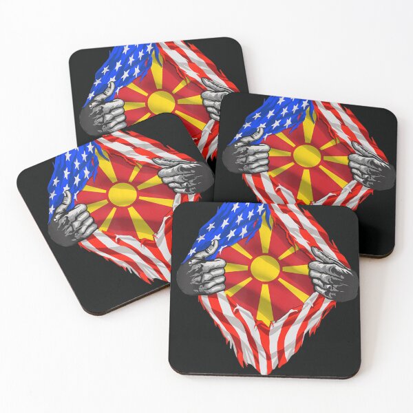 Item preview, Super Macedonian Heritage Macedonia Roots USA Flag designed and sold by DeannaMarks.