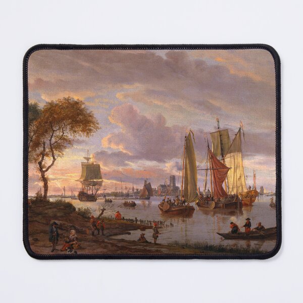 Item preview, Abraham Storck - Een rivierzicht (A River View, between circa 1690 and circa 1700 ) designed and sold by Geraldo Garcia.