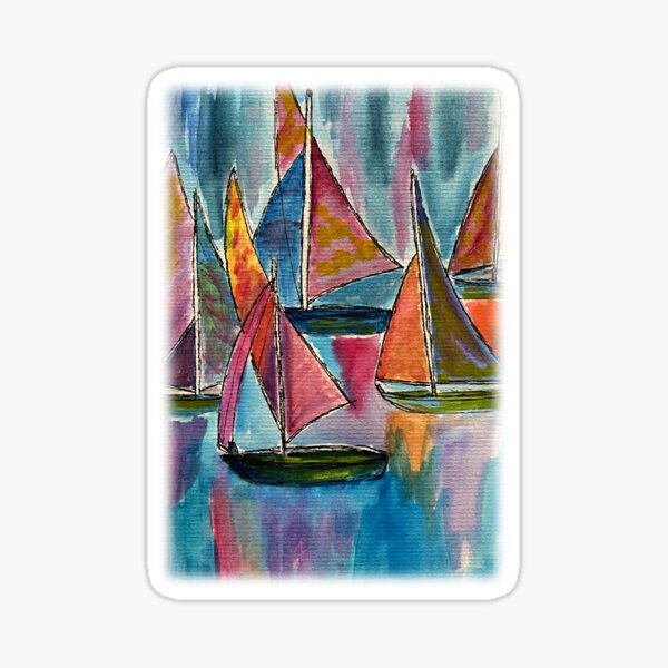 Item preview, SAIL AWAY WATERCOLOR PRINT - SQUARE designed and sold by BWBConcepts.