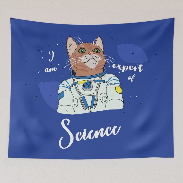 Aperçu de l'œuvre Chat de l'espace astronaute drôle créée et vendue par BronikowskiART.