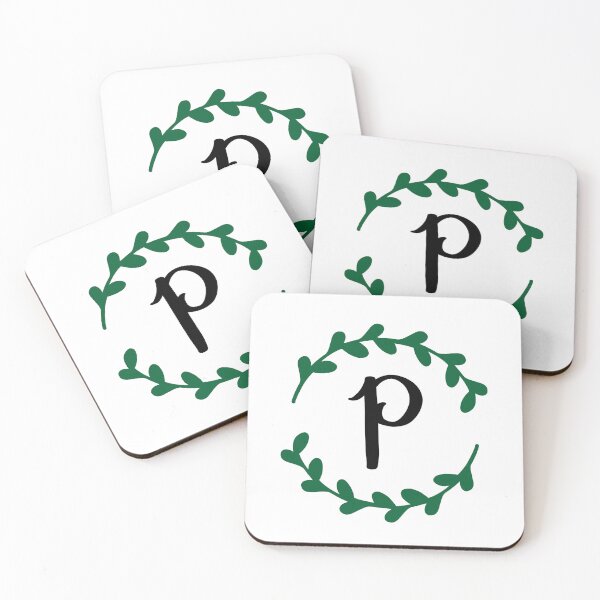 Item preview, P Monogram Wreath designed and sold by LillyAshley.
