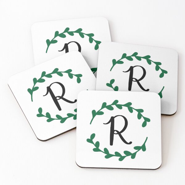 Item preview, R Monogram Wreath designed and sold by LillyAshley.