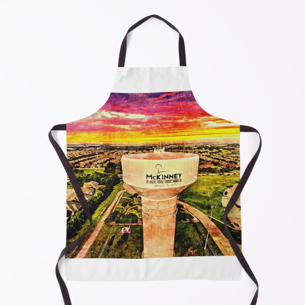 Item preview, Iconic water tower in western McKinney, Texas, at sunset designed and sold by NickoPrints.