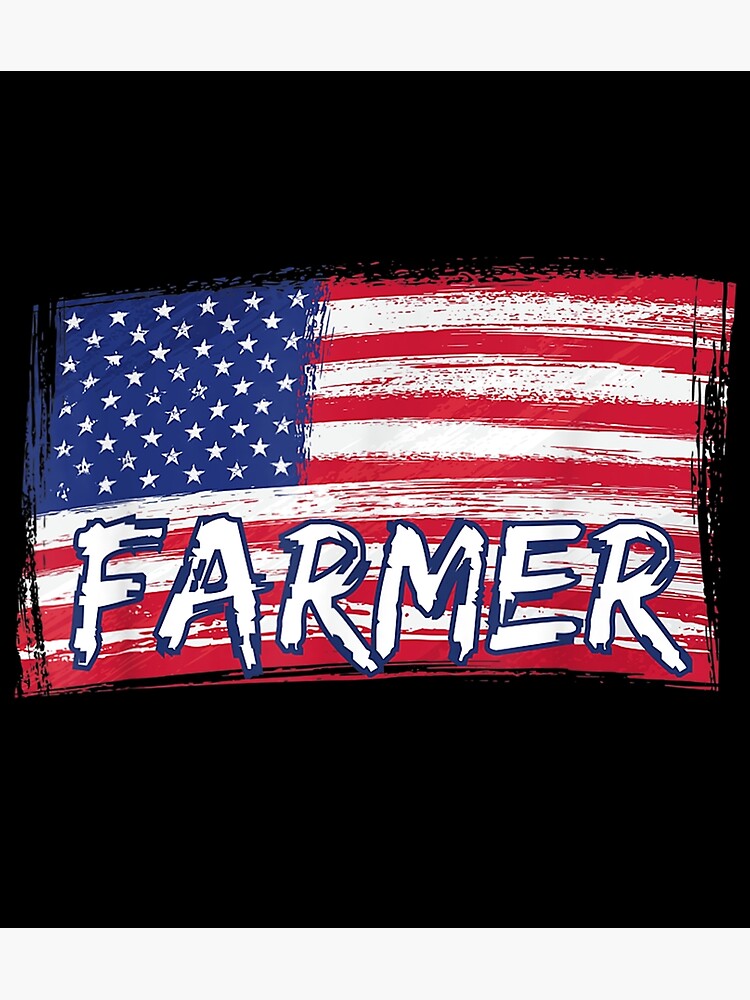 “American Farmer US Flag - Farmer & Farming Gift” Poster for Sale by