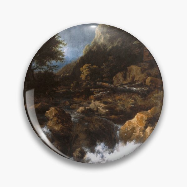 Item preview, Jacob van Ruisdael - Waterfall with a Half-Timbered House and Castle (circa 1665-1670) designed and sold by Geraldo Garcia.