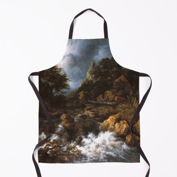 Item preview, Jacob van Ruisdael - Waterfall with a Half-Timbered House and Castle (circa 1665-1670) designed and sold by Geraldo Garcia.